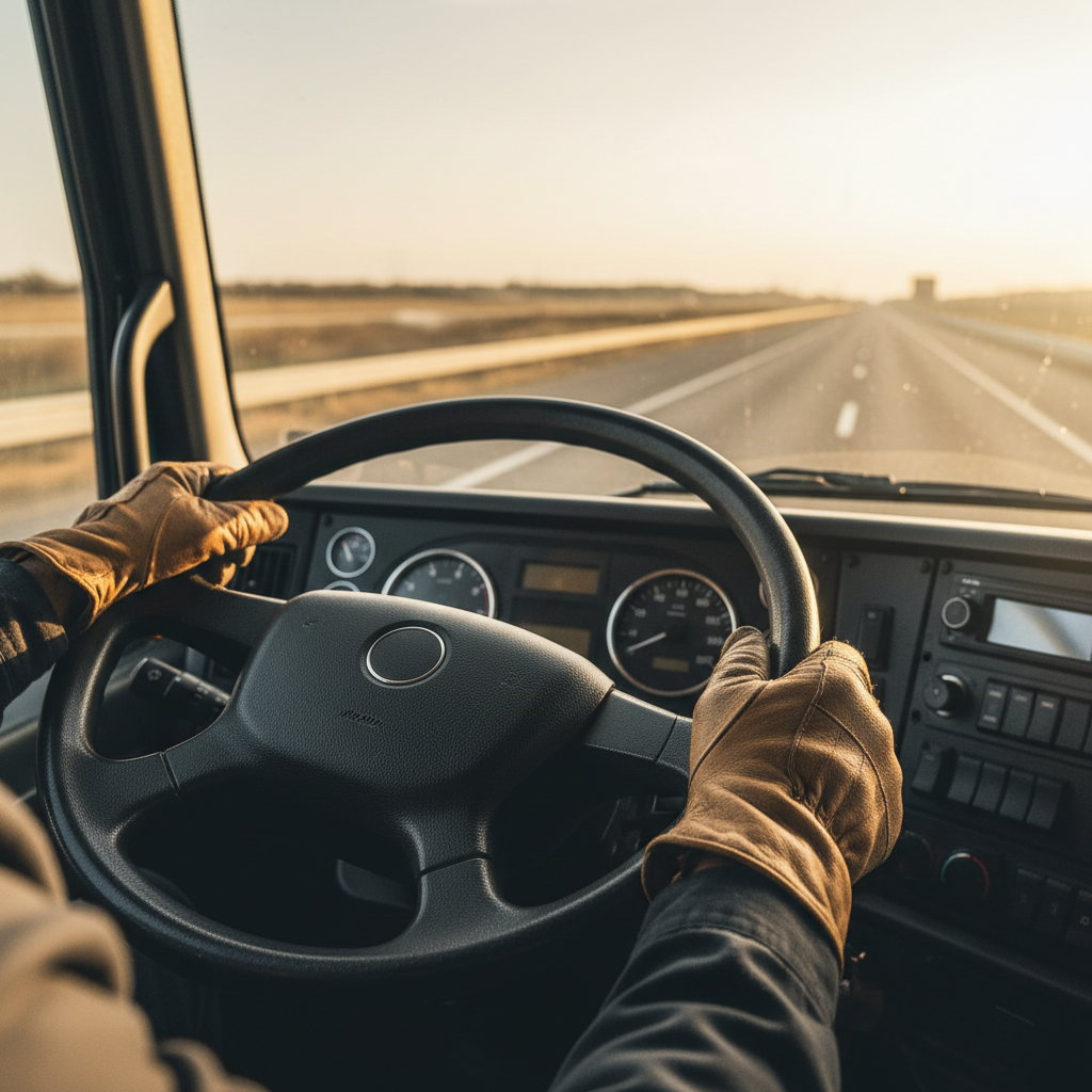 truck driving scenery