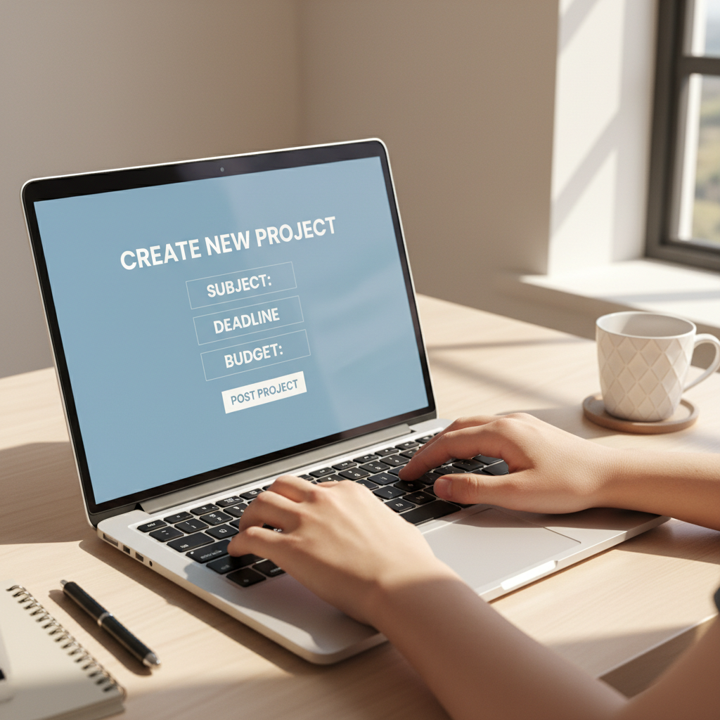 students working project