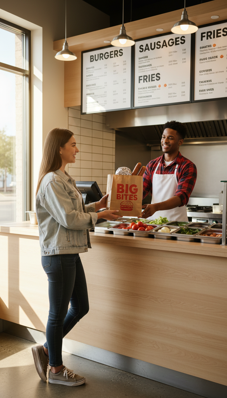 smiling customer service