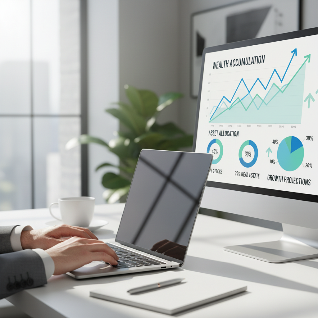 Calculating the 6% rule can help determine if your monthly pension is competitive. A calculator displaying percentages next to a retirement planning folder.