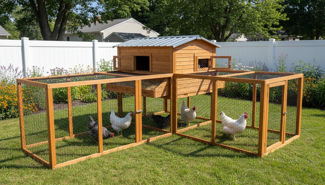 chickens in backyard