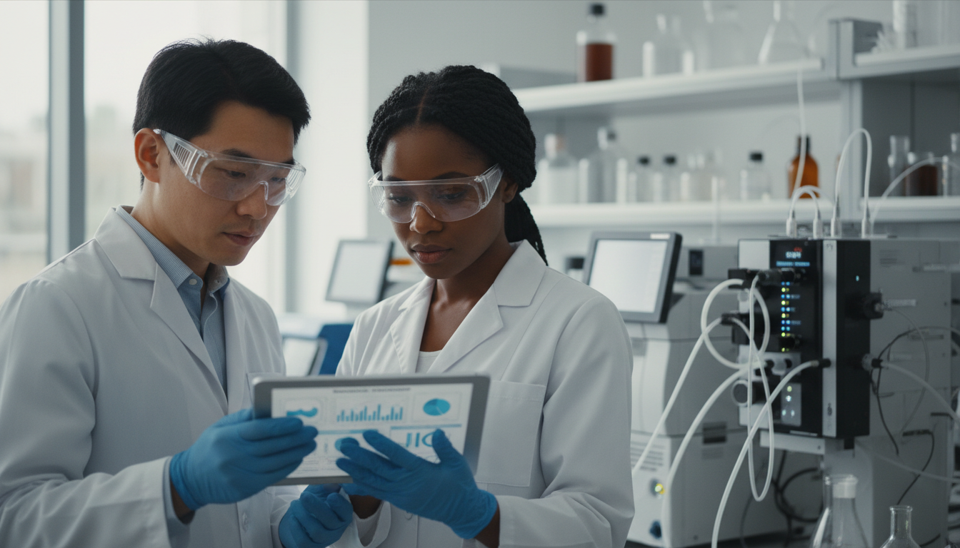 scientists working