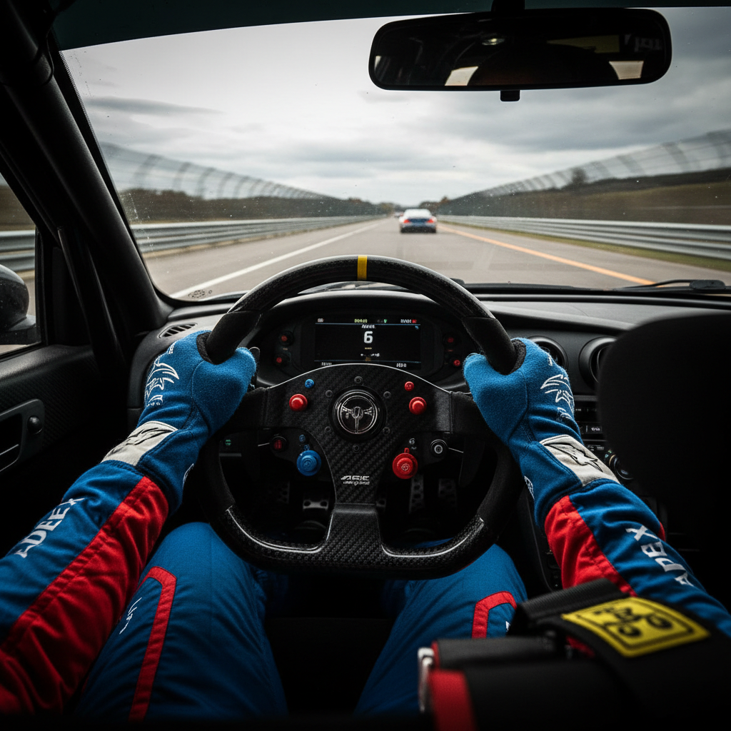 sports car driving