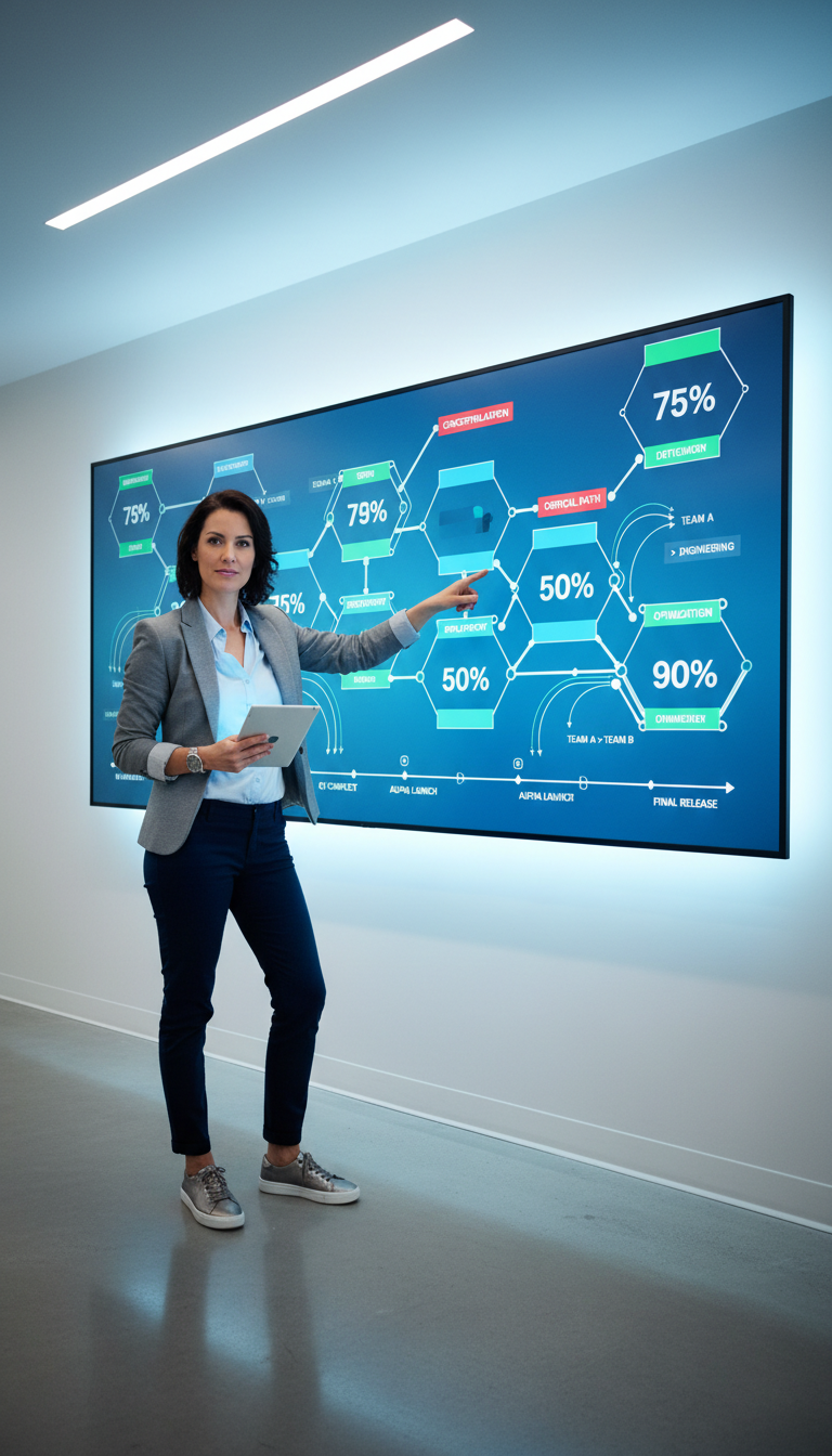 project manager leading