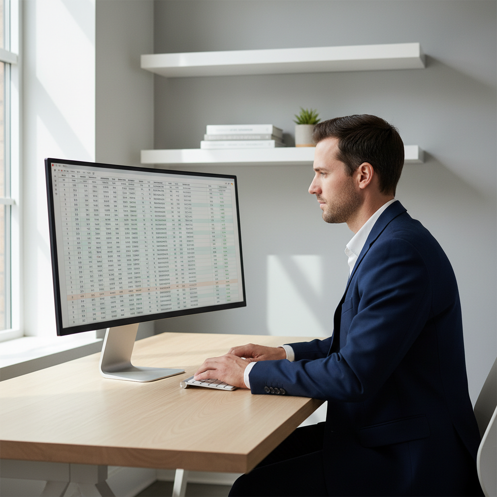 accountant working