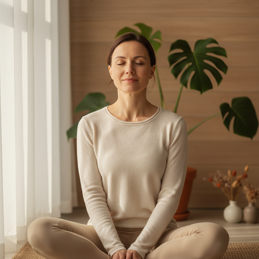 relaxed woman