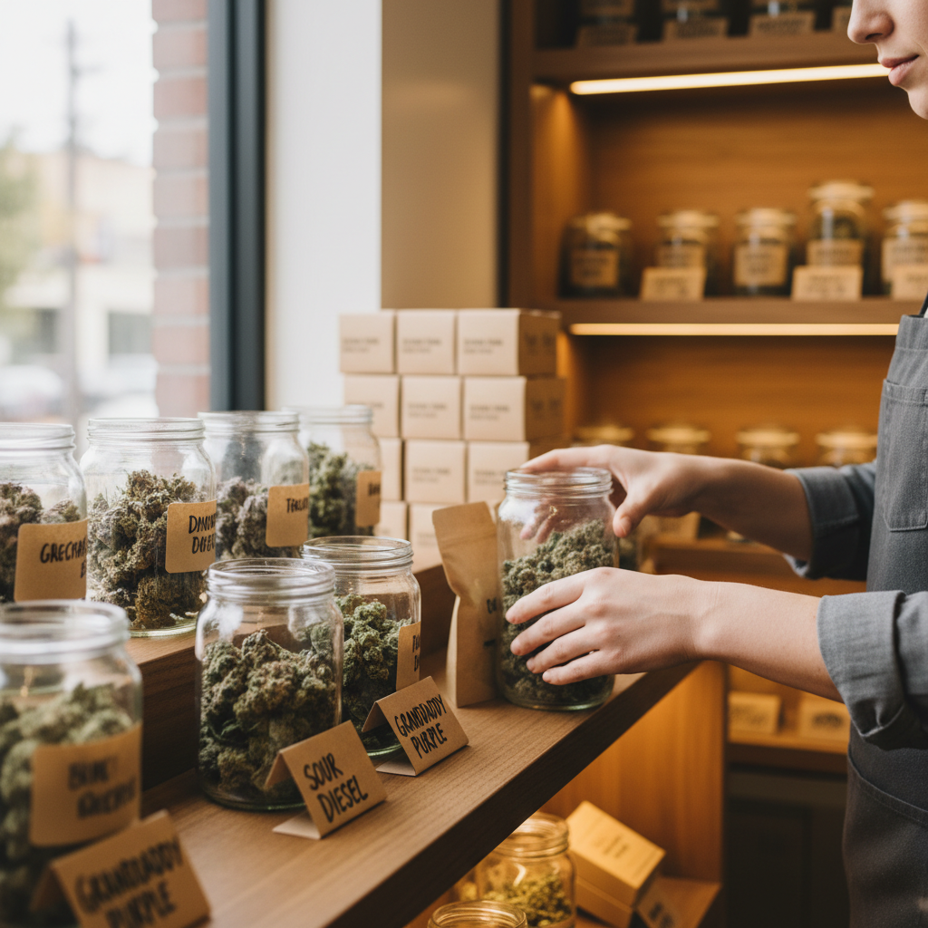 marijuana products display
