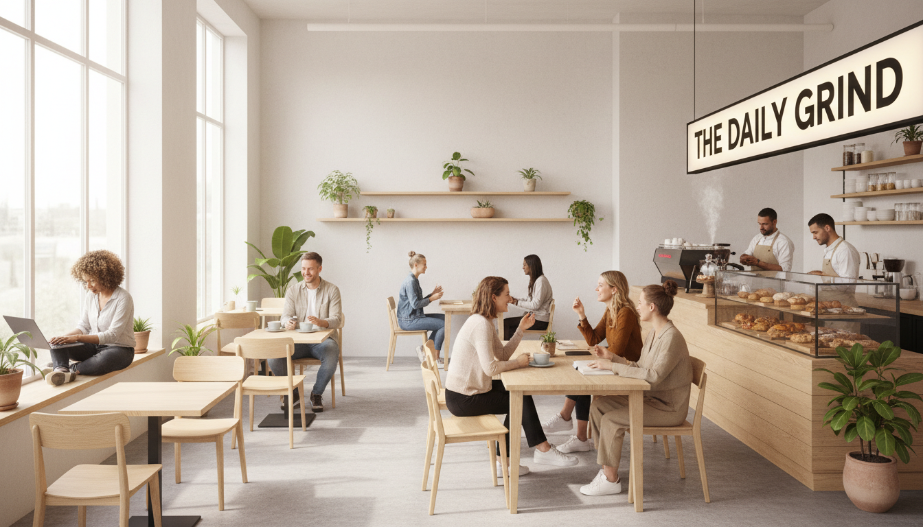 people in cafe