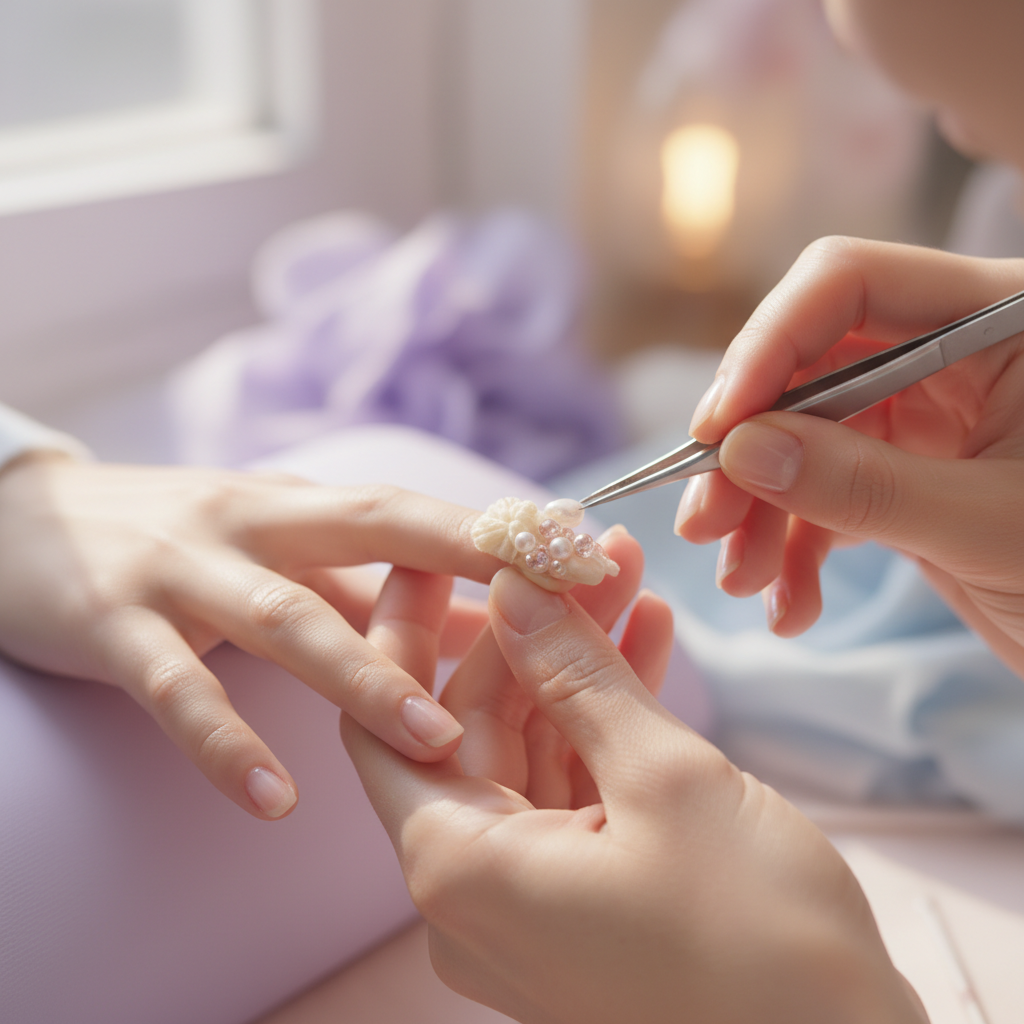 textured nail art