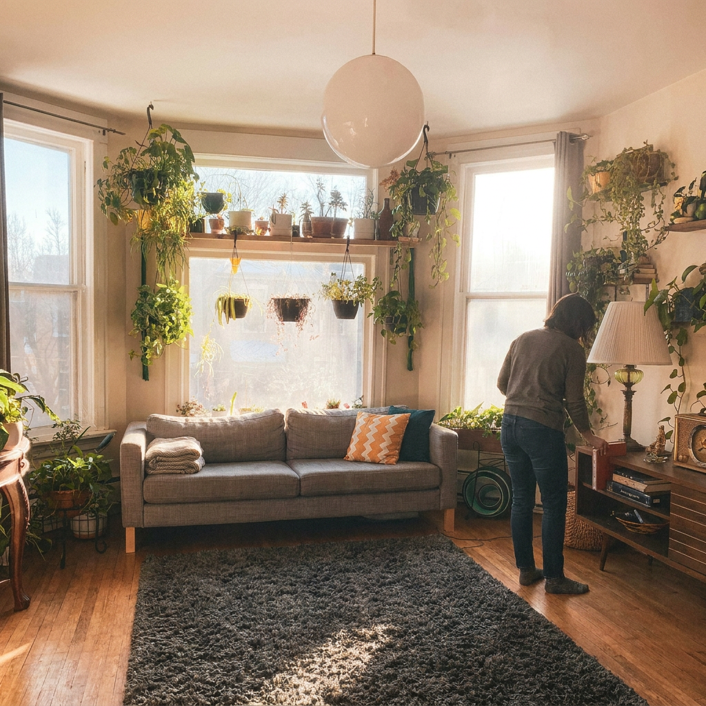 decluttered room