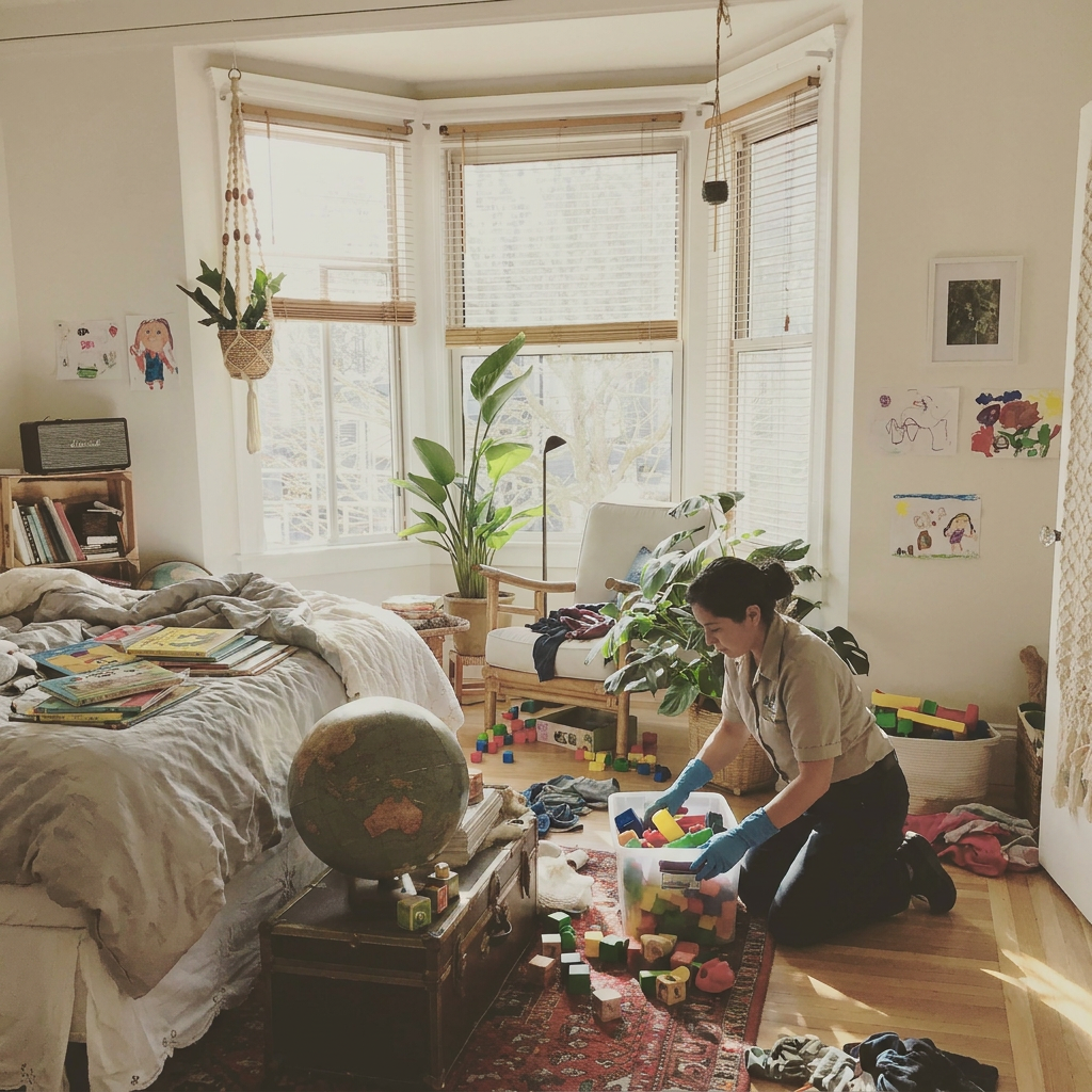 nanny playing