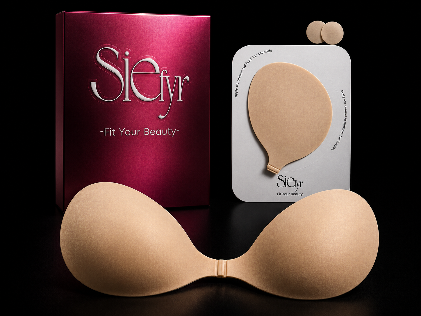 Stay-put adhesive bra