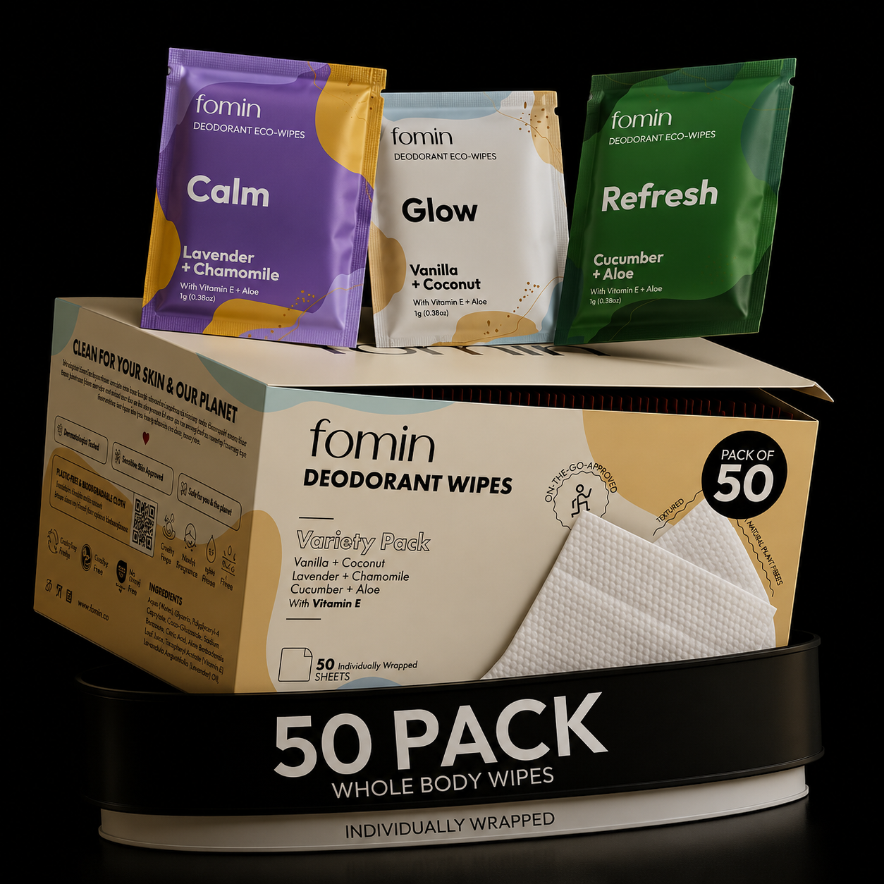 FOMIN Travel Deodorant Wipes